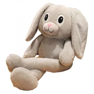 Pullear lapin poupée peluche oreiller pullear lapin poupée nouveau cadeau de poupée-Gris - Neuf