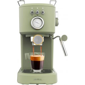 ChenQuanSarl-Cafetière Espresso Compacte Power Espresso 20 Retro Green. 1100 W, 20 Bars, Système Thermoblock, Buse Orientable, Porte-Filtre Avec Double Sortie Et 2 Filtres, 1,25 Litre - Neuf