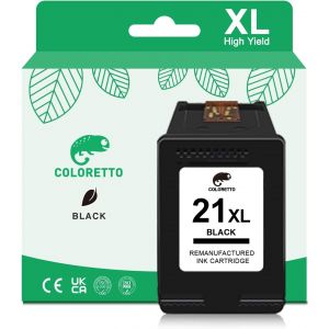 21 Xl Remanufactur&eacute;es Cartouches D'Encre Pour Hp 21 Xl 21Xl Fax 1250 3180 Deskjet F2120 F2280 F380 F390 F4180 F335 F375 F4190 D2360 D1460 Psc 1410 1415 Officejet 4315 4355 Impriman[ENC941215] - Neuf