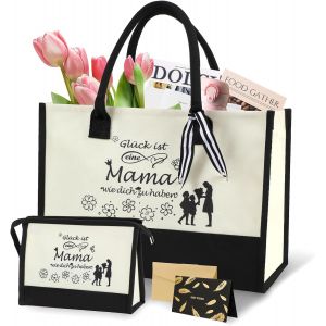 SJZG-Sac Cadeau En Toile Avec Trousse De Maquillage Pour Anniversaire, No&euml;l - Neuf