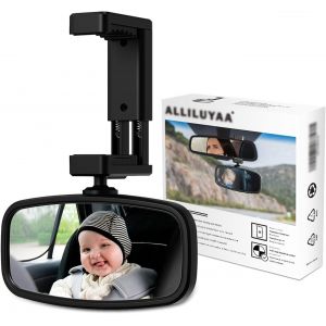 Nouvelhorizonstore-Retroviseur Voiture Bebe, Rotation &Agrave; 360&deg; Miroirs Auto B&eacute;b&eacute;s, Type De Pince &Agrave; Ressort Pour Une Installation Facile, Miroir En Verre, Miroir Pour Voiture Pour S&eacute;curit&eacute; Si&egrave;ges Arri&egrave;r - Neuf