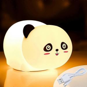 Panda Night Veilleuse Adhésive,Rechargeable Usb Enfants Bébé Veilleuse,Coloré Bébé Fille Garçon Cadeau - Neuf