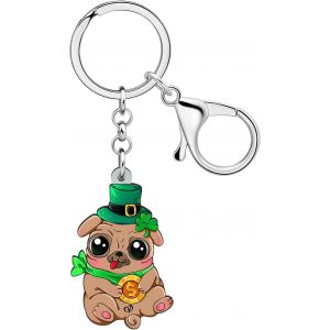 Kal-Porte-Clés En Acrylique Animal Mignon Et Trèfle Saint-Patrick Cadeaux Pour Femmes Filles Bijoux De Fortune Pour La Fête Irlandaise - Neuf