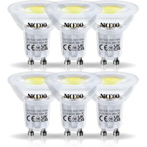 Sjzg-3,5w Ampoules Led Gu10 Équivalent À 50w Incandescence, Blanc Neutre 4000k, 385 Lumen, Ampoules Spot Par16 38° Sans Scintillement, Ac 230v, 360° Larges Faisceaux, Non Dimmable, Lot De 6 - Neuf