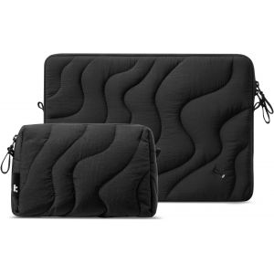 acdsgd-Housse Matelass&eacute; pour Ordinateur Portable Nouveau 14 Pouces MacBook Pro M5/M4/M3/M2/M1 Pro/Max (2025-2021) A3434 A3401 A3185 A3112 A2992, Puffy Sac pour Laptop Set avec Pochette pour Accessoire - Neuf