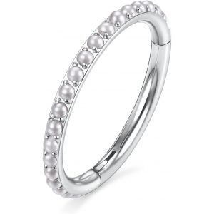 Kal-Piercings En Acier Chirurgical 316l Et Oxyde De Zirconium Pour Oreille Et Nez - Calibres 20, 18, 16, 14 - Anneaux Pour Homme Et Femme - Neuf