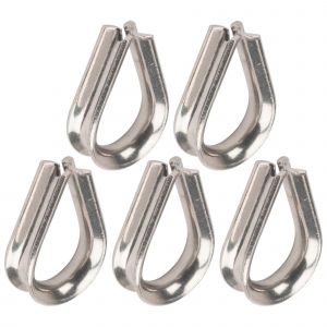 Corde de D&eacute;s &agrave; coudre Pack de 5 format A4 en Acier Inoxydable de 4 mm Pour c&acirc;ble Clips de C&acirc;ble du Treuil - Neuf