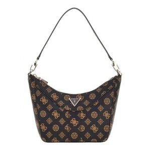 GUESS Sac à main brun foncé pour femme - Dorys Luxury Satchel Mocha Logo 293174 - Neuf