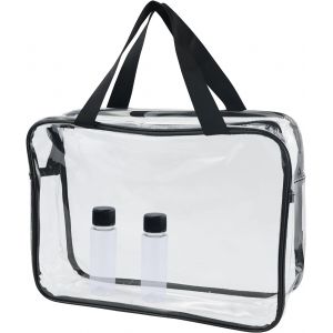 KALANKA-Grande trousse de toilette transparente imperm&eacute;able &agrave; l'eau avec fermeture &eacute;clair en PVC &eacute;pais - Organiseur cosm&eacute;tique - Rangement de plage - Accessoires de voyage - Transparent - D&eacute;contract&eacute; - Neuf