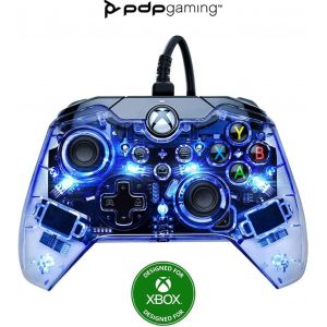 Manette De Jeu Filaire Led Afterglow - Lumières Colorées Rgb Hue - Connecteur Usb - Commandes Audio - Manette De Jeu À Double Vibration - Xbox Series X|S, Xbox One, Pc - Neuf