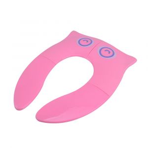 Pads En Silicone Anti-D&eacute;rapants Pour Toilette Enfants 115 X 18 X 55 Cm - Coussin Pliable En Polypropyl&egrave;ne Avec Zip &Eacute;tanche Motif Hibou Mignon Design S&eacute;curis&eacute; Pour Entra&icirc;nement &Agrave; La Toilette &Agrave; - Neuf