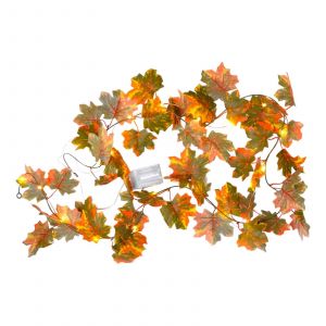Guirlande Lumineuse Led En Forme De Feuille D'&eacute;rable, Motif Automne, Pour Ext&eacute;rieur. - Neuf