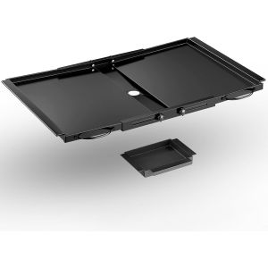 Ulteronixshop-Bac &agrave; graisse de rechange, bac d'&eacute;gouttement pour barbecue &agrave; gaz &agrave; 4/5 br&ucirc;leurs, plateau de graisse r&eacute;glable pour barbecue &agrave; gaz (61 - 78,7 cm), noir - Neuf