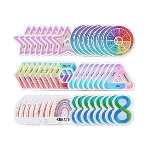 48PCS Calme Autocollants pour Anxi&eacute;t&eacute; Autocollants Sensoriels, 6 Styles Fidget Tactile Rugueux Bandes Textur&eacute;es, Re - Neuf