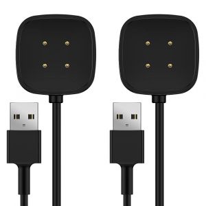 KALANKA-[2 Pi&egrave;ces Magn&eacute;tique Chargeur Compatible avec Fitbit Versa 3 4, Sense 1 2 (Pas pour Fitbit Versa 1 2, Versa Lite) - 6ft 180cm C&acirc;ble de Chargement USB - Accessoires pour Montre Intelligente - Neuf