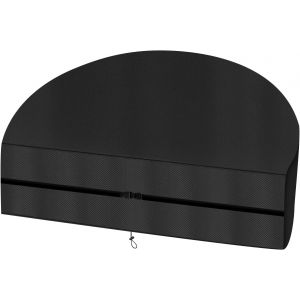Ulteronixshop-Housse Lit de Jardin Demi Cercle Imperm&eacute;able&iquest;Housse de Protection Canap&eacute; de Jardin Demi-Ronde avec Cordon de Serrage, Housse Canap&eacute; Demi Cercle 420D Tissu Oxford (170 * 80 * 72cm,Noir) - Neuf