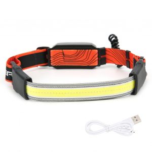 Lampe Frontale Cob Rechargeable Par Usb, Bandeau Réglable Pour La Pêche Et Le Camping - Neuf
