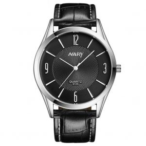 Nary &Eacute;tanche Double Cercle Cadran Pu Bracelet En Cuir Montre De Couple (Noir Pour Homme) - Neuf