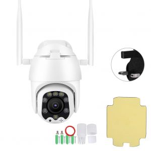 Camera reseau PTZ sans fil 1080p HD WiFi etanche pour exterieur, stockage cloud (prise britannique) - Neuf