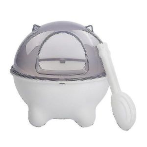 Bac de bain de sable pour hamster de qualité supérieure ¿ Baignoire en plastique durable pour un pelage propre et un soulagement du stress ¿ Design compact et léger - Neuf