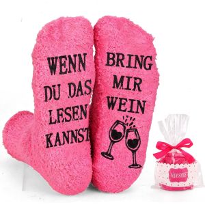 Jgd-Cadeau D'anniversaire Pour Femme, Cadeau Amusant, Cadeau D'anniversaire, Chaussettes Douillettes Pour Femme 36-42, Chaussettes Amusantes Pour Femme, Cadeau D'anniversaire Pour Petite Amie - Neuf