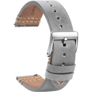 20mm Leather Strap Watch-Replacement Watch Straps Quick Release Black Soft Sport For Men Women-Smart Watches Connected Buckle Clasp-18mm 19mm 21mm 22mm.[U1338] - Neuf