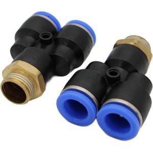 Raccord pneumatique en Y 1/2""-12 mm IQS-Raccord en Y pour air comprim&eacute; - Neuf