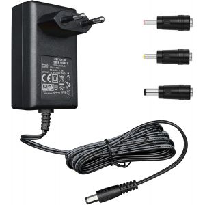 JGD-Adaptateur Secteur 12 V 2 A/2000 mA, AC 100-240 V 50/60 Hz vers DC 12 V 2 A 24 W, Chargeur Mural, Centre Positif, c&acirc;ble 1,8 m 20 AWG pour Une Utilisation Stable et Flexible, 3 Accessoires Inclus. - Neuf