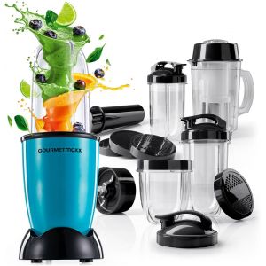 Mr. Magic Power Pro Mixer 400 W | Smoothie Maker Avec Couvercle &Agrave; Emporter | Blender Avec Bol M&eacute;langeur Et Couvercle Fra&icirc;cheur Pour Le Stockage | Blender Avec Kit D'Accessoires Xl Pour - Neuf