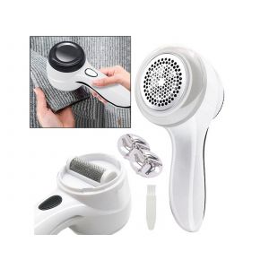 Brosse anti-peluches &eacute;lectrique avec lames de rechange et brosse de nettoyage - Neuf
