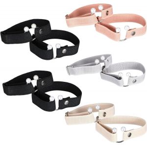 Lot De 5 Paires De Lacets Élastiques De Rechange Pour Talons Hauts, Anti-Détachement, Amovibles, Pour Chaussures À Talons Hauts, Pour Femmes, Rose Clair, Noir, Beige Et Gris - Neuf