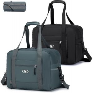 2X Sac de Voyage Pliable Cabine Avion Bagage Cabine 40x30x20 Wizzair Vueling Volotea Sac de Sport Imperm&eacute;able Sac Weekend Femme Homme Bagage Portable Organisateur de Sac 25L - Neuf