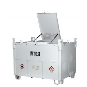 Cuve r&eacute;servoir Diesel-Gasoil en m&eacute;tal 400 L avec pompe 12 V et pistolet automatique MW Tools TDC40012MET - Neuf