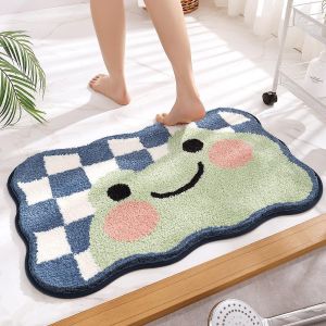 KAL-Tapis De Salle De Bain En Forme De Chat Mignon, Extra Doux Et Absorbant, Lavable En Machine, Tapis Antidérapant Pour Baignoire, Douche Et Salle De Bain, 40X60Cm - Neuf