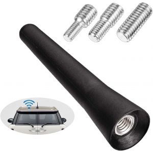 Antenne de voiture, antenne radio voiture 6,5 cm, mini antenne auto courte avec fonction de réception forte FM/AM/DAB, avec Screws M4 M5 M6 - Neuf