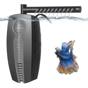 600l/H Filtre R&eacute;glable Pour Aquarium, Filtre Int&eacute;rieur Submersible 8w Pour Eau Douce Et Eau Sal&eacute;e, Pour Aquarium De 30l-180litres Pour Poissons Et Tortues - Neuf