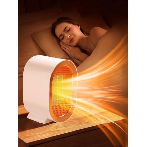 Radiateur d'appoint électrique blanc à 2 modes, radiateur soufflant silencieux pour salle de bain, salon, chambre, mini radiateur portable en céramique, confort instantané - Neuf