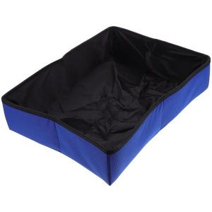 Bac &Agrave; Liti&egrave;re Portable Pour Chat - Pliable, &Eacute;tanche, L&eacute;ger, Id&eacute;al Pour Les Voyages Et Le Camping, Convient Aux Chats Jusqu'&agrave; 7,5 Kg, Bleu - Neuf