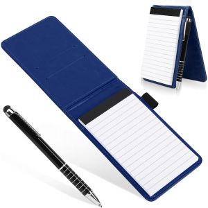 Kaxdl-Planificateur De Poche Multifonction A7 En Cuir Pu Carnet Bloc-Notes Notebook,Mini Carnet De Notes Avec Stylo,Agenda Commercial Bloc-Notes Multifonctionnel Bureau D'affaires Bloc-Notes (Bleu) - Neuf