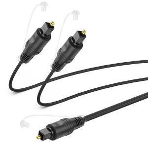 VornixorSarlshop-C&acirc;ble r&eacute;partiteur optique num&eacute;rique 1 en 2 sorties - 1 m - Toslink Digital Fibre Optic Audio - 1 prise d'entr&eacute;e et 2 sorties - Pour home cin&eacute;ma, lecteur DVD, TV (1 fiche m&acirc;le vers 2 - Neuf