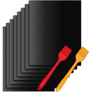 Tapis de gril pour barbecue,tapis de gril antiadhésifs,tapis de cuisson pour le charbon de bois et la pâtisserie,papier sulfurisé réutilisable,feuille de cuisson durable pour le four,excellent sur le - Neuf
