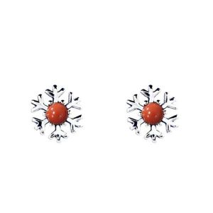 Boucles D'oreilles Clous Flocon De Neige En Argent S925 Pour Femme - Neuf