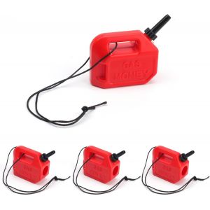 Bon De R&eacute;servoir,4 Pi&egrave;ces Pompe Essence 3D,Bidon Rouge Bec Noir,Avec Corde De Suspension,Cr&eacute;atif Et Unique,Pour La D&eacute;coration,Les Cadeaux - Neuf