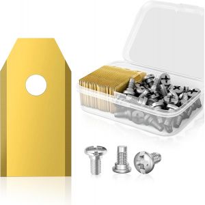 KAL-Lot De 30 Lame Robot Tondeuse, Lames De Rechange En Titane Avec Vis, Lames De Rechange Pour Robot Tondeuse, Lames De Tondeuses-Robots Compatible Avec Husqvarna, Gardena, Yardforce - Neuf