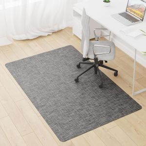 SUBZONAL-Tapis Chaise de Bureau, 90x120cm Grand Tapis Protection pour Sols Durs en PVC Antid&eacute;rapant Renforc&eacute;, pour Bureau &agrave; Domicile ou Professionnel - Gris Fonc&eacute; - Neuf