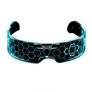 Lunettes Led En Nid D'abeille Futuristes,Lunettes Lumineuses,Lunettes De Soleil Cyber Robot Néon Cool - Neuf