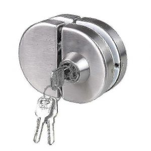 Serrure de porte en verre double en acier inoxydable 304,crochets de porte sans cadre ouverts des deux côtés pour verre de 10 à 12 mm d'épaisseur - Mishan Walkbee A-F - Neuf