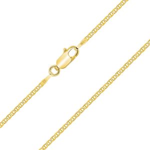 Trahoo-- Collier - Chaîne Argent 925/1000 - Maille Marine - Plaqué Or Jaune 18 Carats - Largeur : 1.8 Mm - Neuf