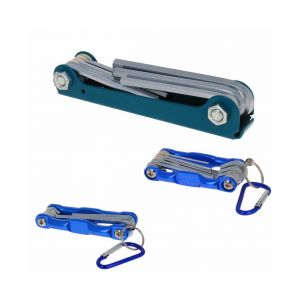 Jeu de 8 cl&eacute;s hexagonales m&eacute;triques pliables de 1,5 mm &agrave; 8 mm - Neuf