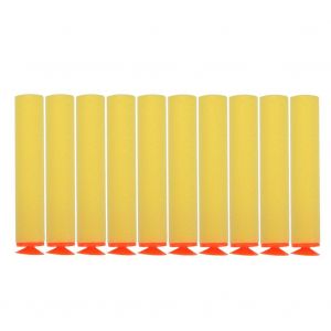 100 balles de recharge souples pour pistolet jouet, flechettes, mousse EVA, accessoire reutilisable (jaune) - Neuf